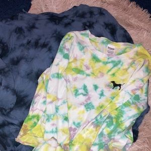 2 pack PINK long sleeve crop top shirt bundle xs-m